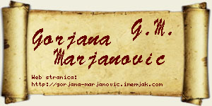 Gorjana Marjanović vizit kartica